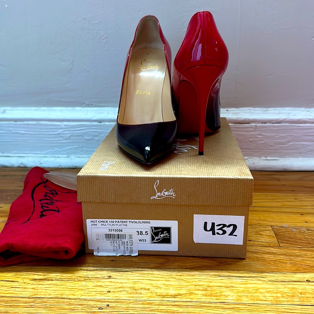 Christian Louboutin “Hot Chick 100 Patent Degrade” Black-Red